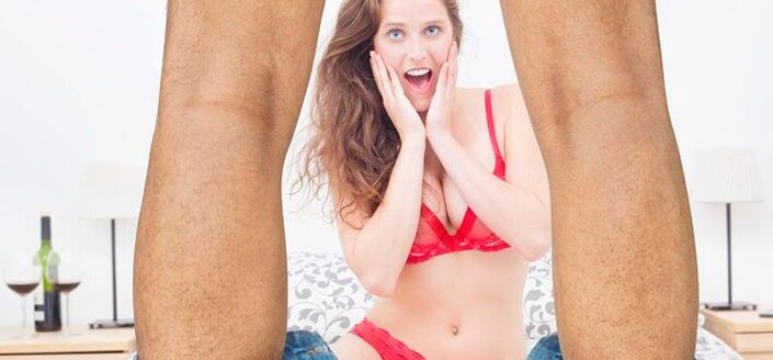 woman surprised by increased size of man's penis photo 2